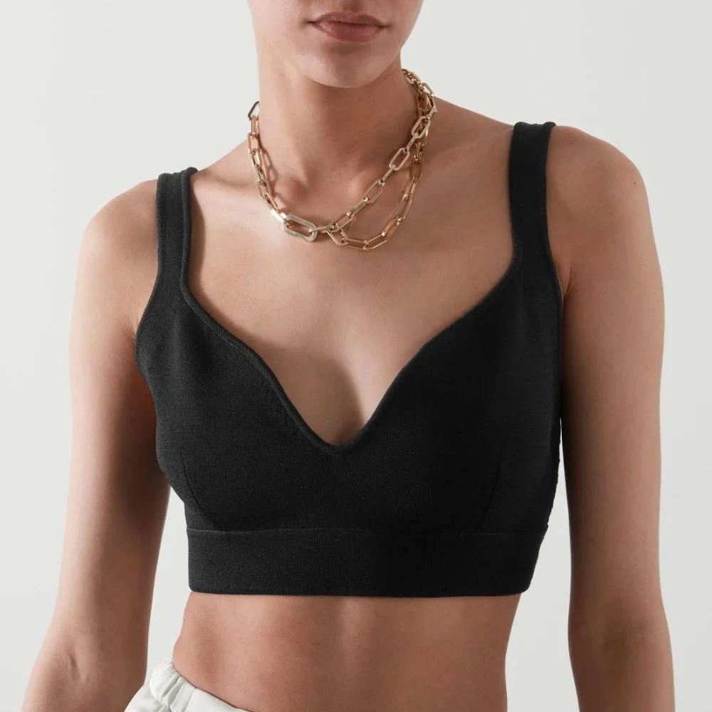 COS Black Crop Top - Picture 6 of 10